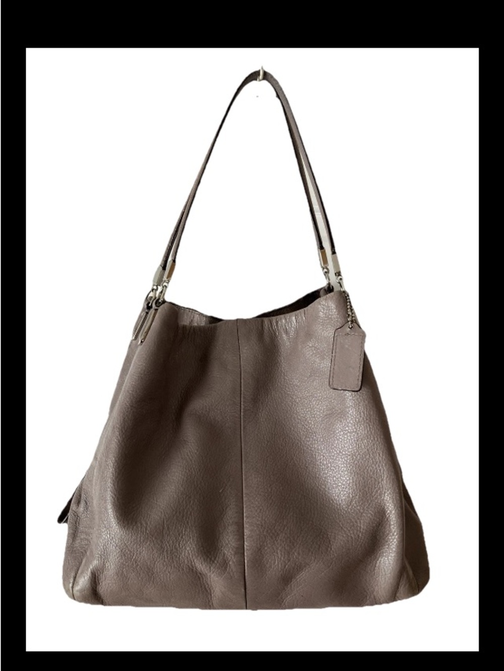 Coach Madison Phoebe Pebbled Leather Lilac Shoulder Hobo Handbag EUC #26224